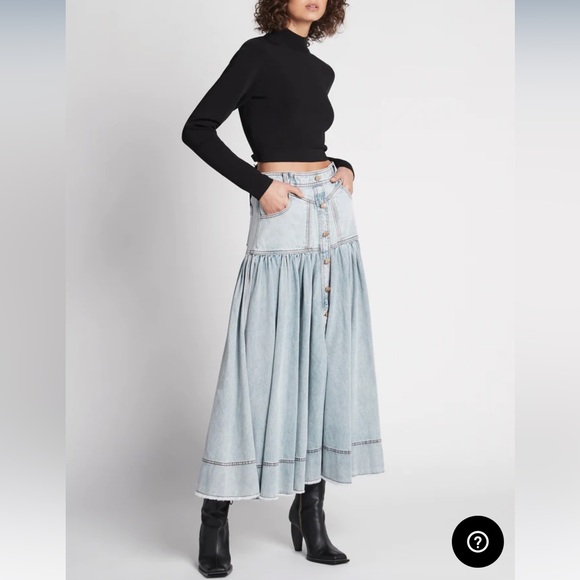 Aje Belmod denim button skirt - Picture 2 of 5